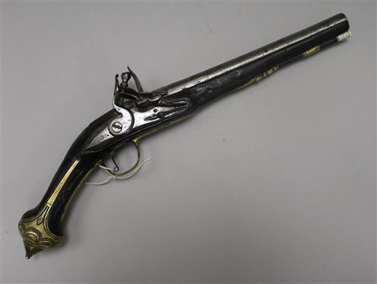 A flintlock pistol length 45cm